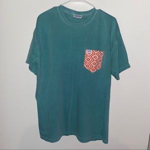 The Fraternity Collection Turquoise Pocket Tee